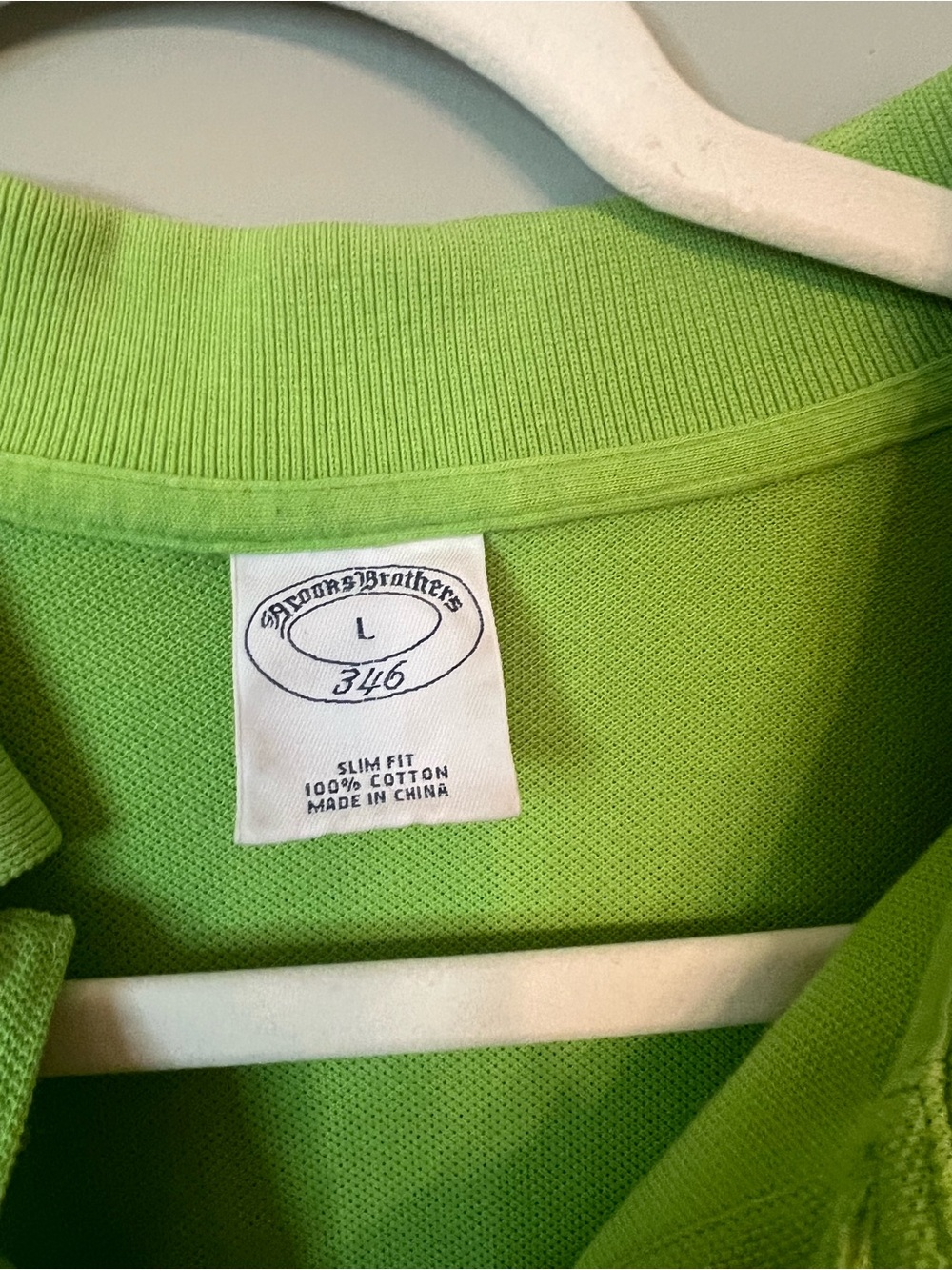 Brooks Brothers Lime Green Slim Fit Crewneck Sweater - L